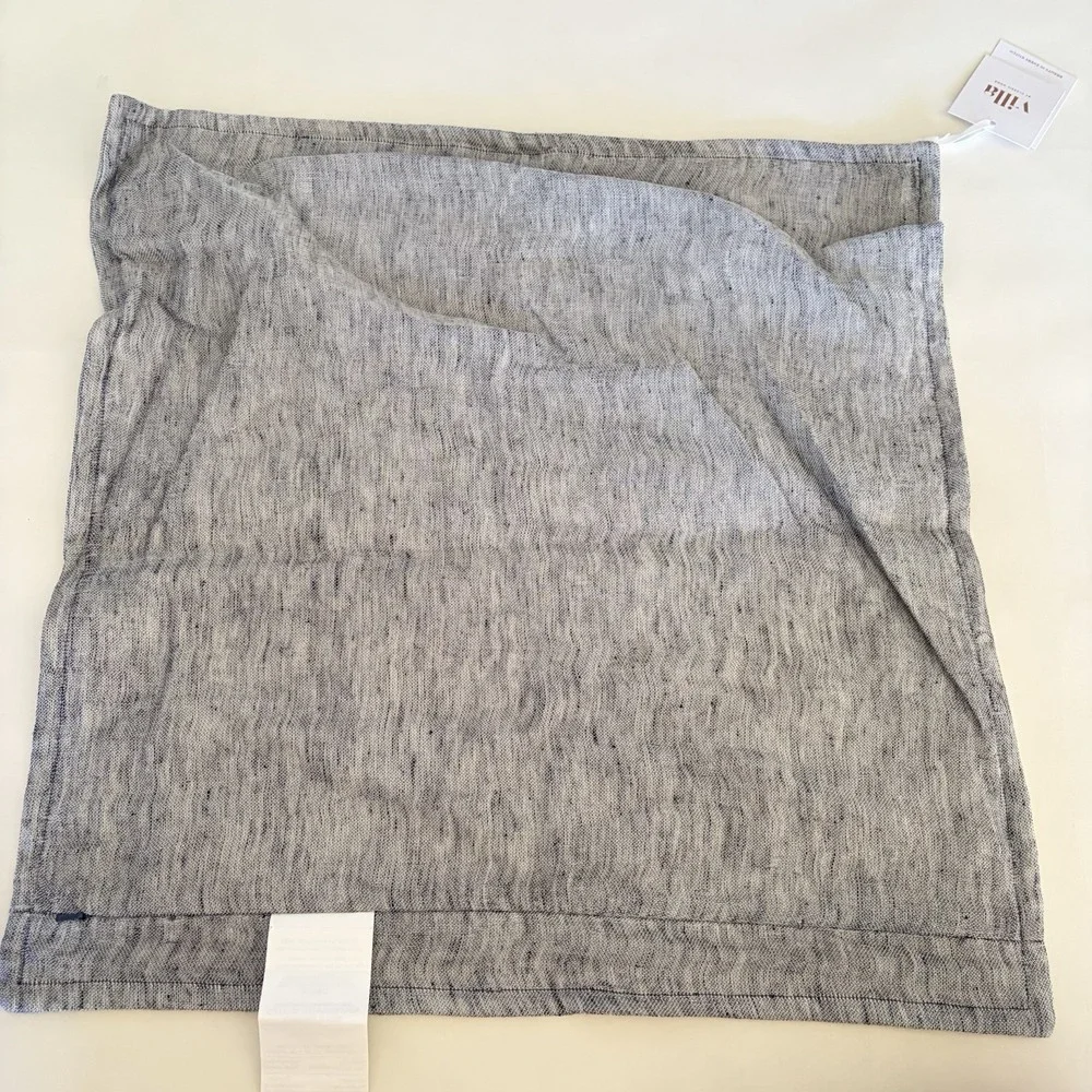 Villa Classic Home Joshua Chambray‎ Blue 22x22 Pillow Cover Pottery Barn Linen